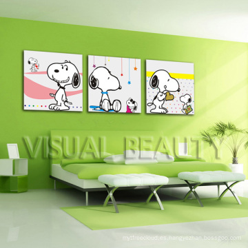 Venta al por mayor Snoopy perro imágenes lienzo de impresión de arte para niños sala de estar